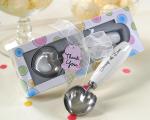 scoop of love heart shaped ice cream scoop in parlor gift box