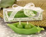 two peas in a pod candle in ivy print gift box