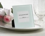 portraits of love frosted glass frame place card holder