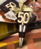 50th anniversary wine bottle stopper favors
