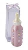 pink baby bottle candle