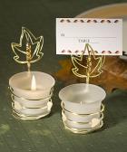 autumn inspired place card holder candle favors